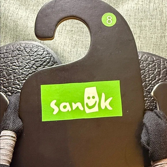 Sanuk Black Yoga Mat Comfort Sandals - Picture 2 of 8